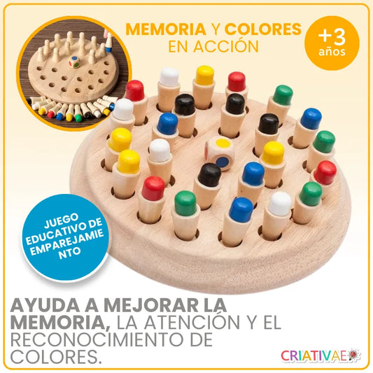 Juego Educativo de Memoria con Colores para Niños 3+ | CRIATIVAE