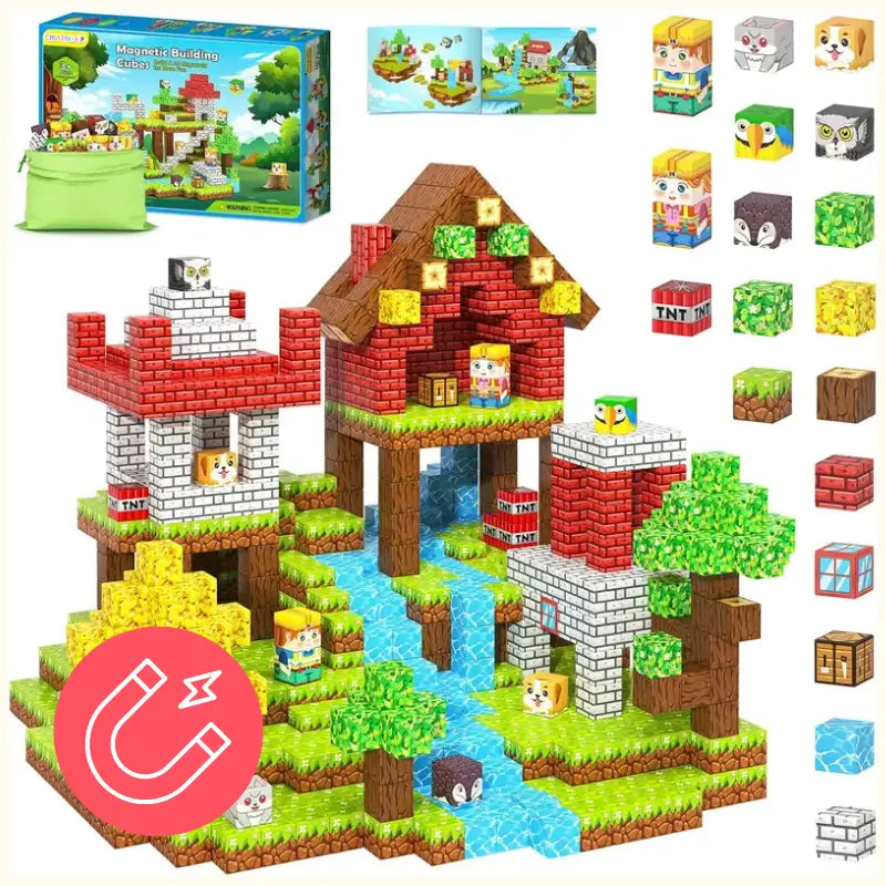 Set de 150 Bloques de Construcción Magnéticos – Juguete Educativo STEM para Niños 3-8 Años | CRIATIVAE