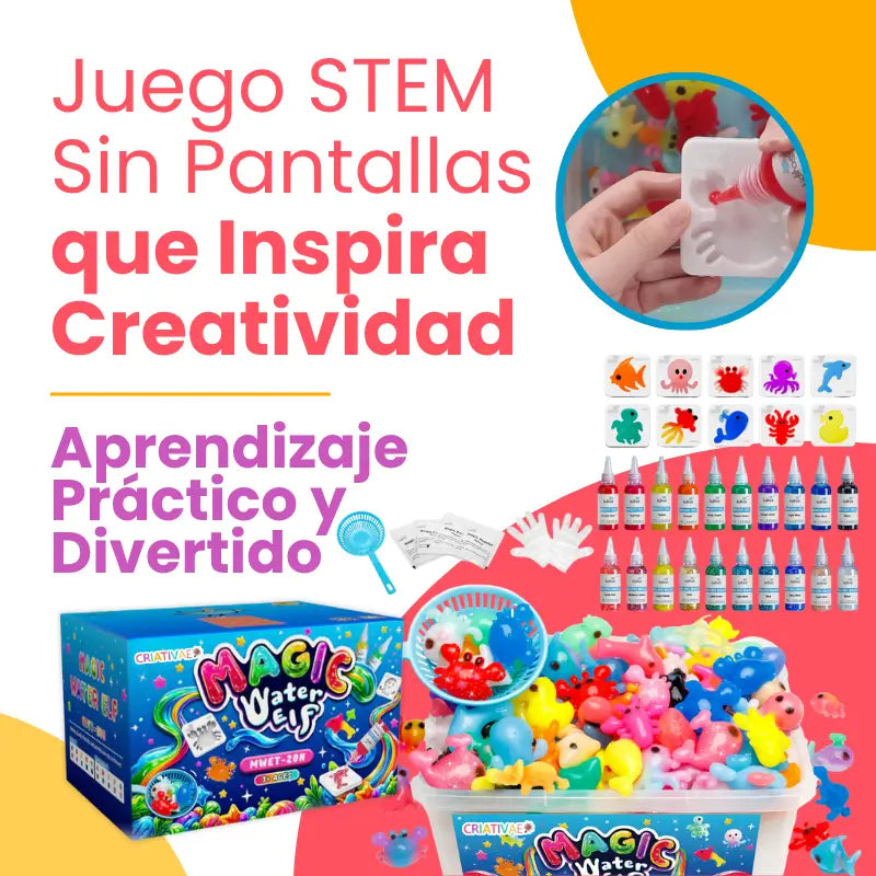 Magic Water Elf – Kit DIY de Criaturas Marinas Gelatinosas | 20 Colores STEM | CRIATIVAE