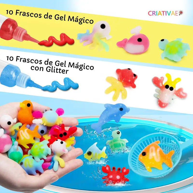 Magic Water Elf – Kit DIY de Criaturas Marinas Gelatinosas | 20 Colores STEM | CRIATIVAE