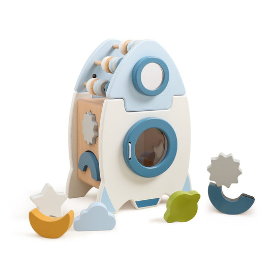 Montessori De madera Rocket Play Cubo