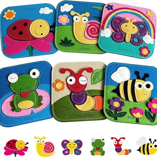 6-Pieza My First Animal Felt Rompecabezas Juego