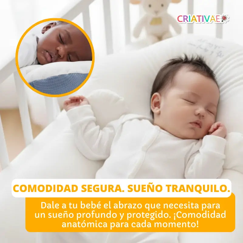 Almohada Anatómica Moldeadora para Bebés Recién Nacidos | Previene Cabeza Plana (Plagiocefalia) | Hipoalergénica y Lavable | CRIATIVAE foto 3
