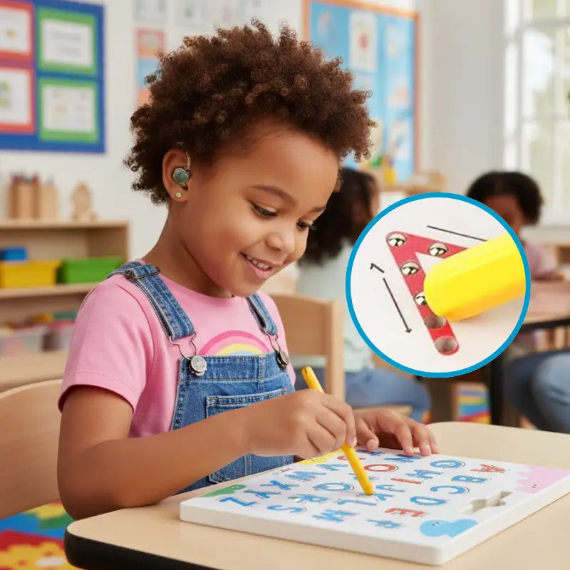 Tablero Educativo Magnético de Trazos para Niños Letras Motricidad Fina y Aprendizaje foto 5