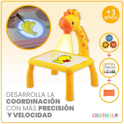 Mesa Proyector Chido para Dibujo Infantil | Pizarrón Mágico con Luz LED y 24 Diseños Chidos | Juguete Educativo Anti-Pantallas | CRIATIVAE