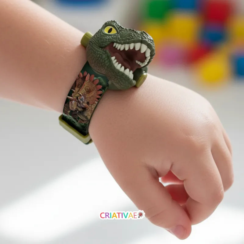 Reloj Proyector Infantil Dinosaurio 3 en 1 – Luz, Hora y Diversión | CRIATIVAE