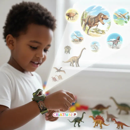 Reloj Proyector Infantil Dinosaurio 3 en 1 – Luz, Hora y Diversión | CRIATIVAE