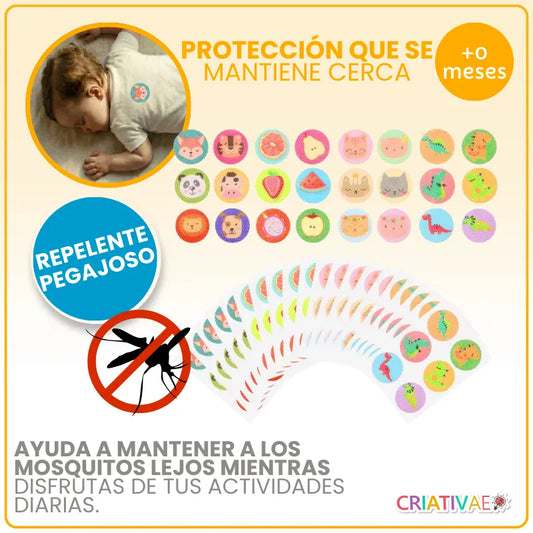 240 Adhesivos Repelentes de Mosquitos para Bebés y Familia – Protección Sin Químicos | CRIATIVAE