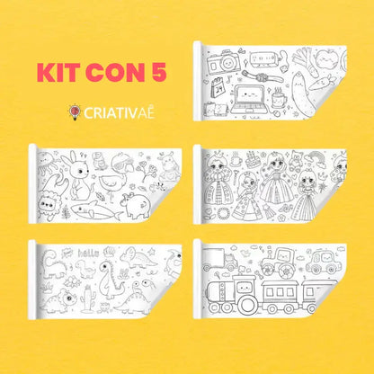 Rollo de Dibujo Infantil – 3 Metros de Creatividad | CRIATIVAE