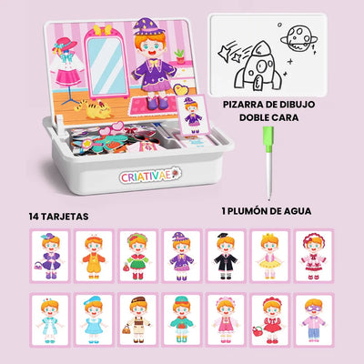 Rompecabezas Magnético Creativo para Niños Desfile de muñecas