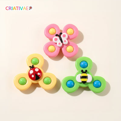 Spin Pop Criativae - Juguetes Giratorios con Ventosa, Kit de 3