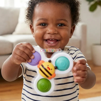 Set de Giradores de Succión para Bebé - Juguete Didáctico de Silicón para Silla Alta y Tina | CRIATIVAE