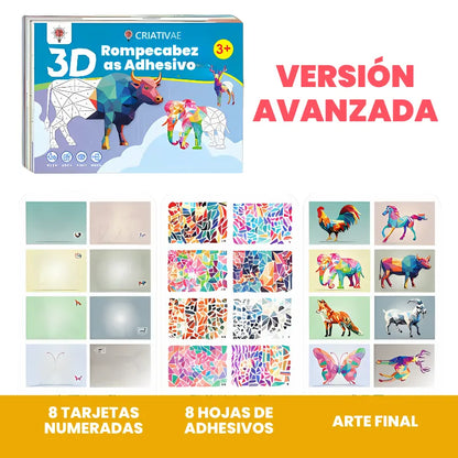 3D Collage Geométrica – Kit de Arte Educativo para Niños 3+ | CRIATIVAE