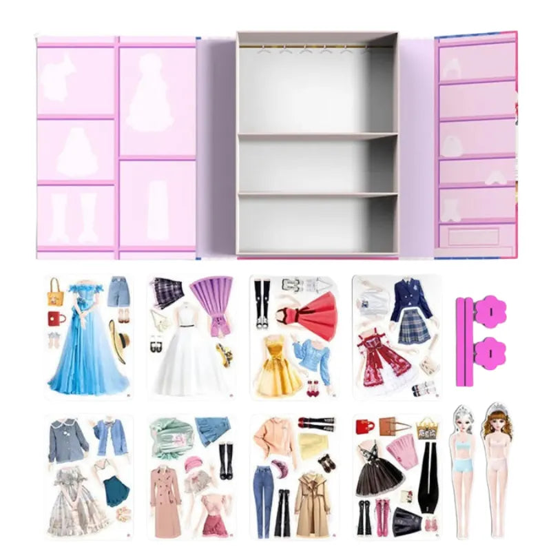 Set de Muñecas Magnéticas de Vestir - Juego de Moda con Imanes para Niños y Refrigerador | CRIATIVAE