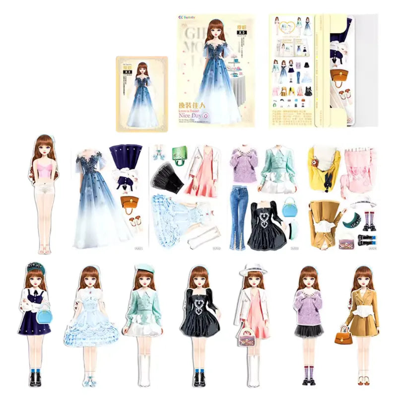 Set de Muñecas Magnéticas de Vestir GLAMOUR