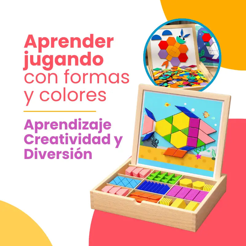 Tangram Magnético Educativo para Niños – Juguete de Aprendizaje y Montaje | CRIATIVAE