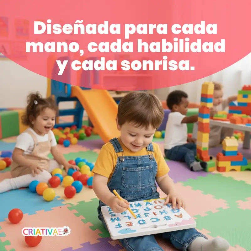 Tablero Educativo Magnético de Trazos para Niños Letras Motricidad Fina y Aprendizaje foto 4