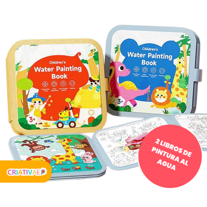 Libros de Pintura y Dibujo con Agua para Niños – Set Reutilizable de Actividades con Agua | CRIATIVAE