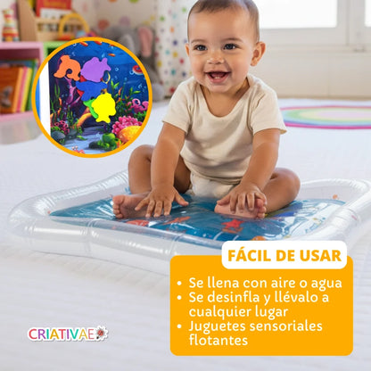 Tapete Sensorial de Agua para Bebés – Estimula el Tummy Time con Suavidad | CRIATIVAE