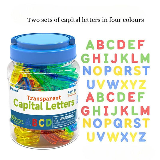 52-Pieza Juego of Clear Uppercase Letras