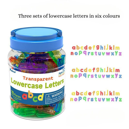 78-Pieza Juego of Clear Lowercase Letras