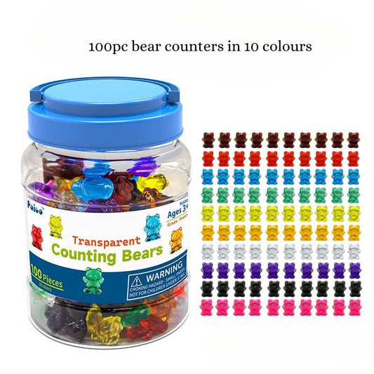 Juego of 100 Translucent Bear Counting Piezas