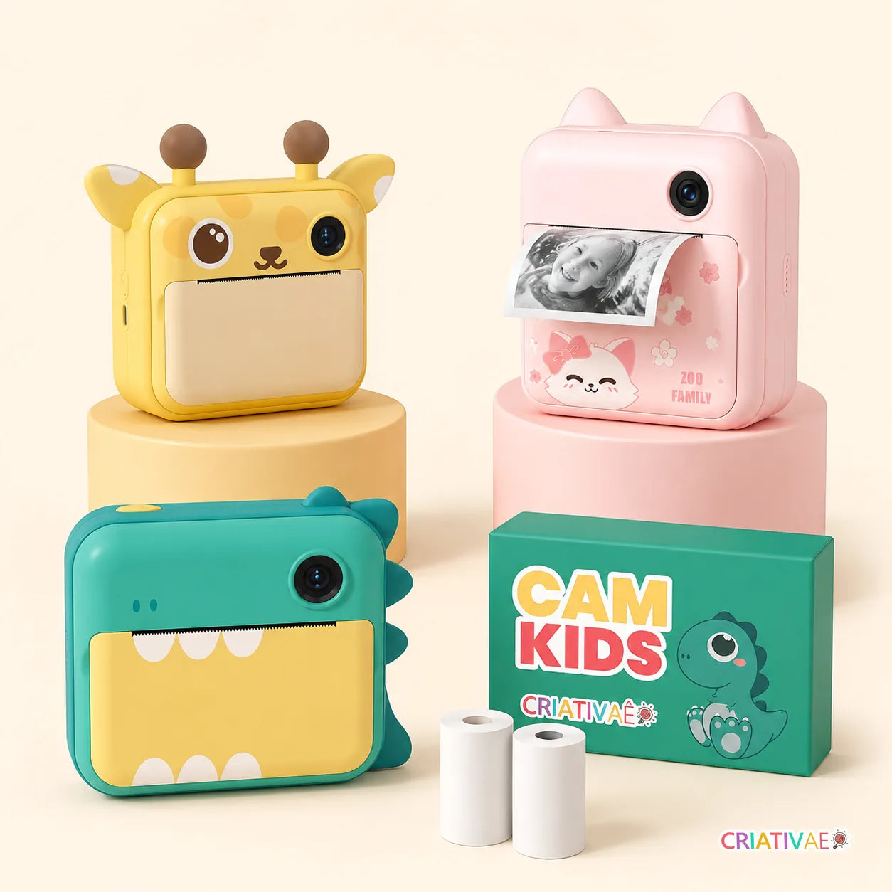 Cam Kids Criativae, Cámara Infantil que Imprime la Foto al Instante
