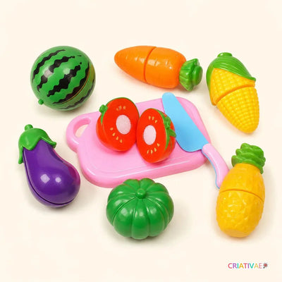 Cocinita Chef Criativae, Alimentos de Juguete que se Cortan de Verdad