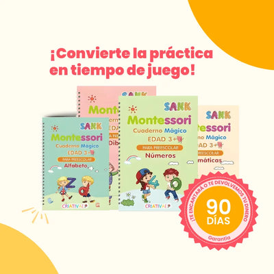 Kit de 4 Cuadernos Mágicos Reutilizables de Caligrafía para Niños con Alfabeto, Números, Matemáticas y Dibujo foto 6