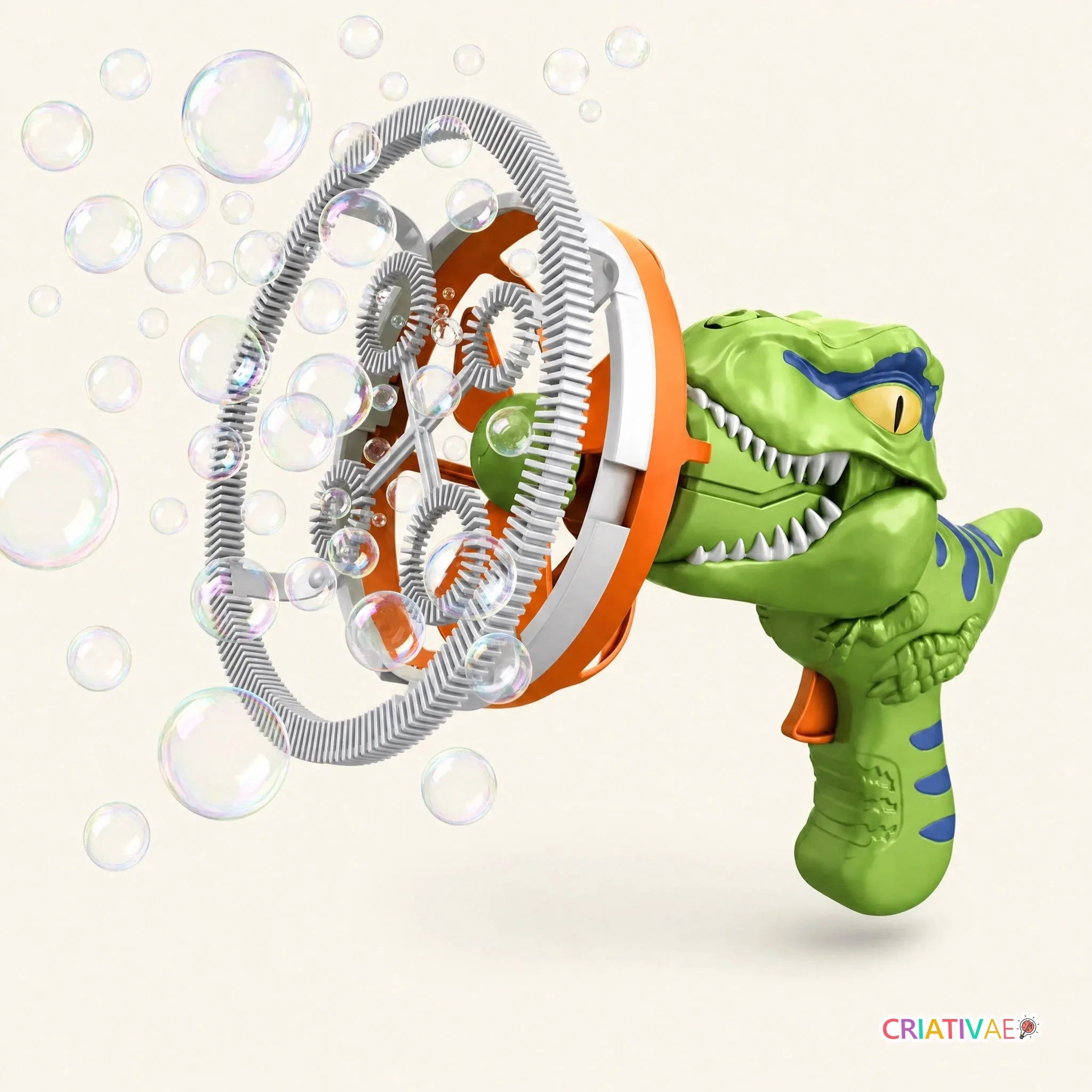 Dino Bubble Criativae, Lanzador de Burbujas Gigantes de Dinosaurio