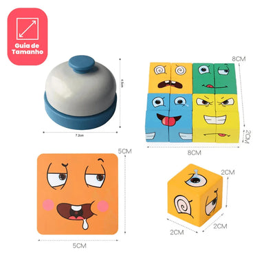 Cubo de Emociones Criativae - Juego de Madera para Nombrar lo que Siente
