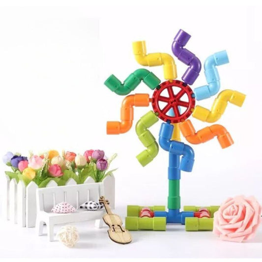 56-Pieza Pipe Bloques Construction Juego