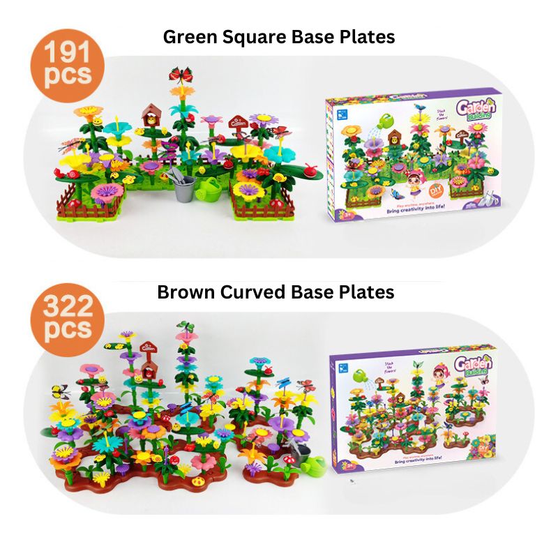 Create Your Own Flower Garden Construcción Juego - 191pc/322pc Options