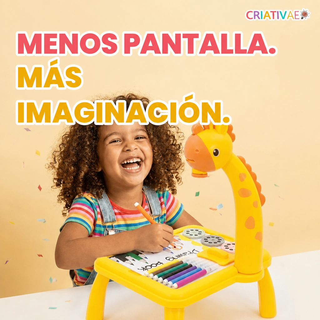 Menos pantalla, más imaginación: niña sonriendo con la Table Kids