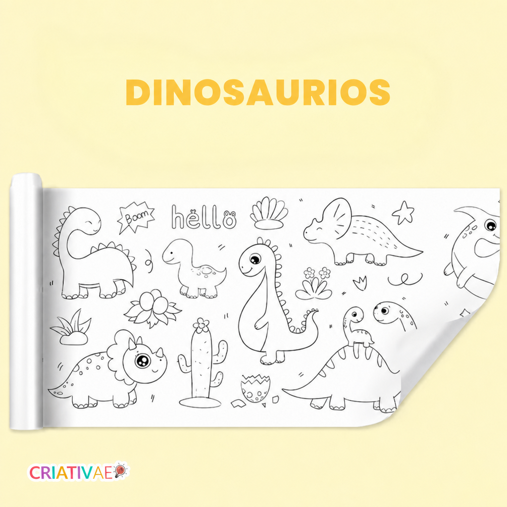 Rollo de Colorear Criativae - 3 Metros con Más de 1000 Dibujos