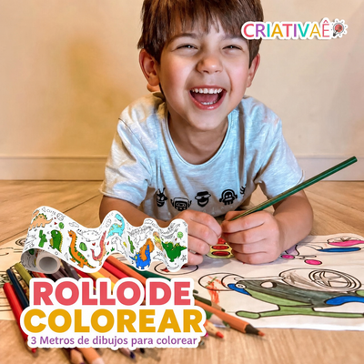Rollo de Colorear Criativae - 3 Metros con Más de 1000 Dibujos