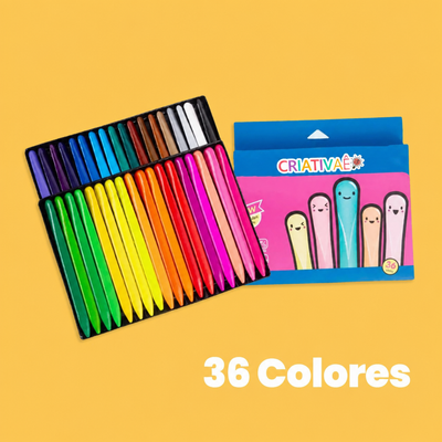 Crayones Limpios Criativae - Crayones Triangulares que No Manchan las Manos