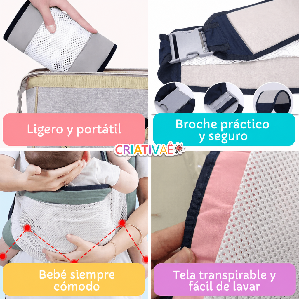 Cangurito Criativae - Portabebé Ajustable para Traerlo Pegadito