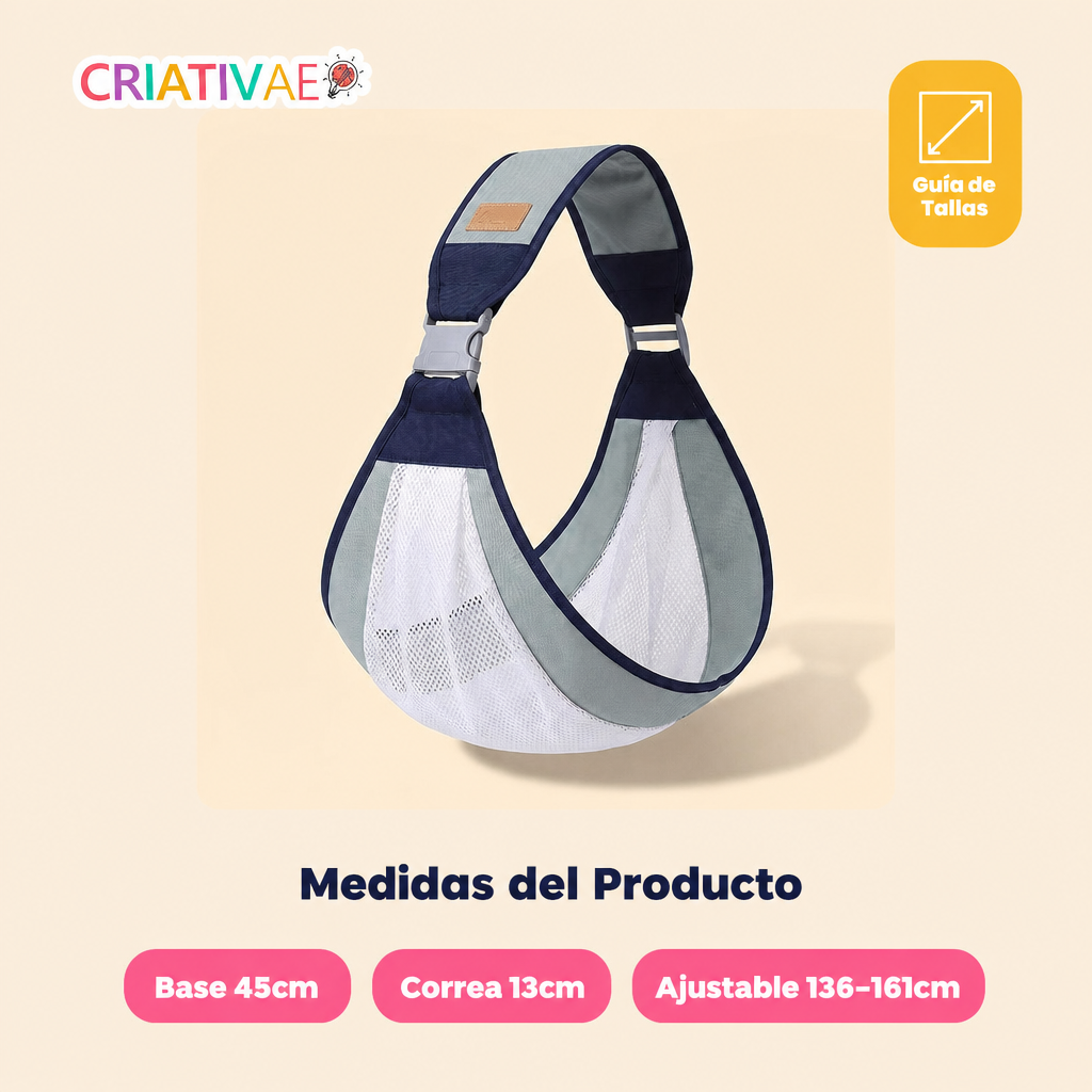 Cangurito Criativae - Portabebé Ajustable para Traerlo Pegadito