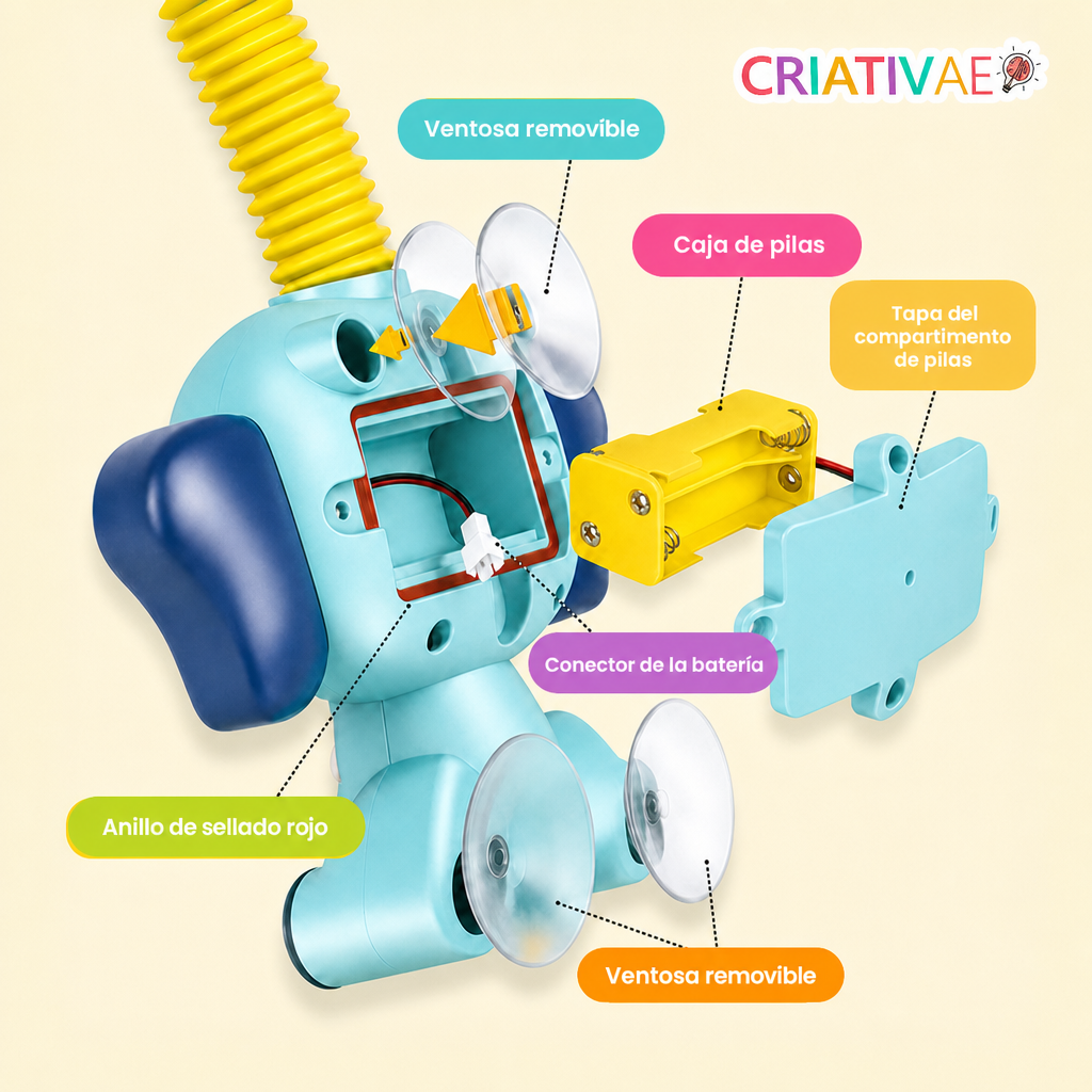Baby Shower Criativae - Regadera Infantil para el Baño sin Llanto