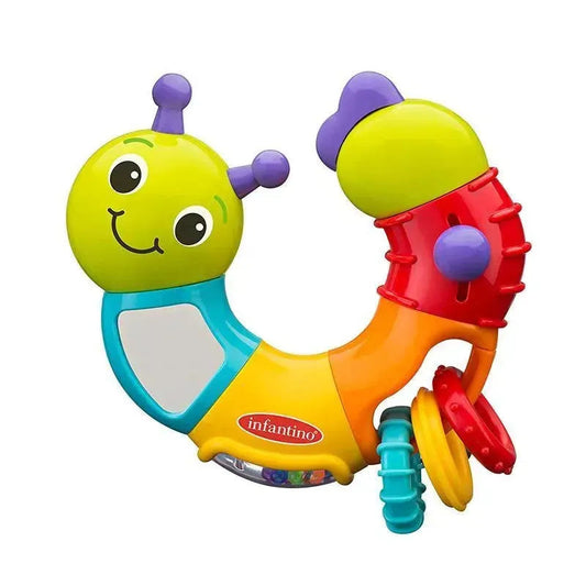 Infantino Topsy Turvy Twist & Play Caterpillar Sonajero - Multicolor