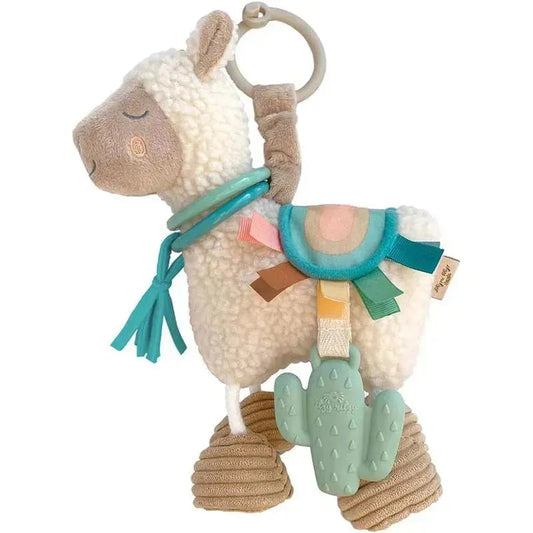 Itzy Ritzy Llama Link & Love Juguete - De silicona mordedera para Strollers y Auto Seats