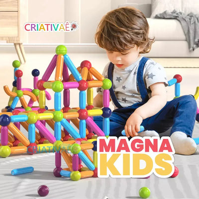 Magna Kids Criativae - Varillas y Esferas Magnéticas para Construir sin Fuerza