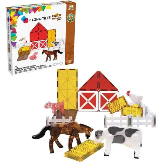 25-Pieza Magnético Construcción Juego - Farm Animal Magnatiles