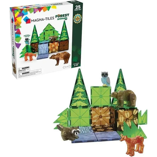 25-Pieza Magnético Construcción Juego - Forest Animal Magnatiles