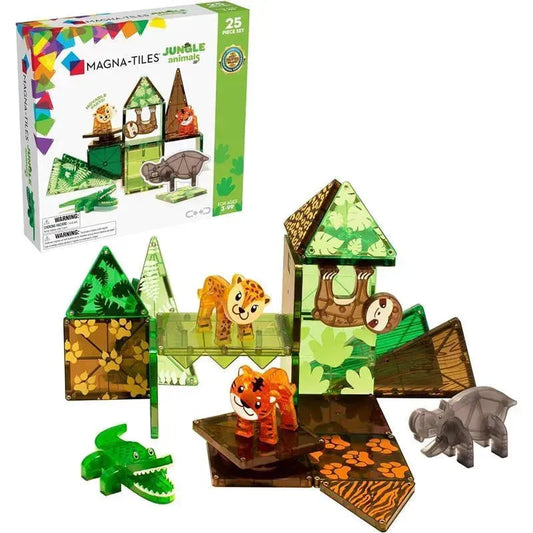 25-Pieza Jungle Animales Magnético Construcción Juego by Magnatiles