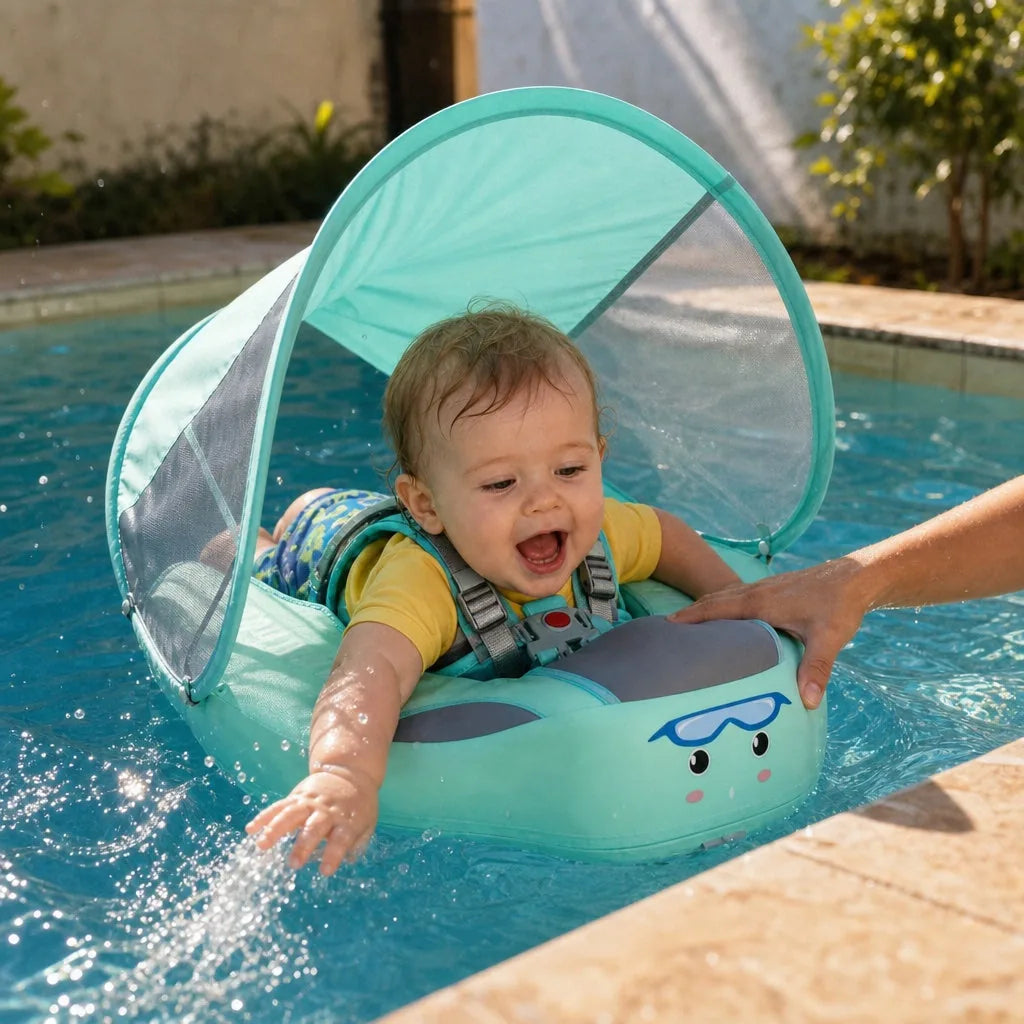 SunFloat Criativae, Flotador para Bebé con Toldo Solar, vista 2 de 7