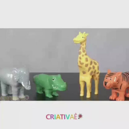Bloques Magnéticos 3D de Animales – Juguete STEM Educativo de 12 Piezas para Niños: Elefante, Jirafa, Tigre y Cocodrilo | CRIATIVAE
