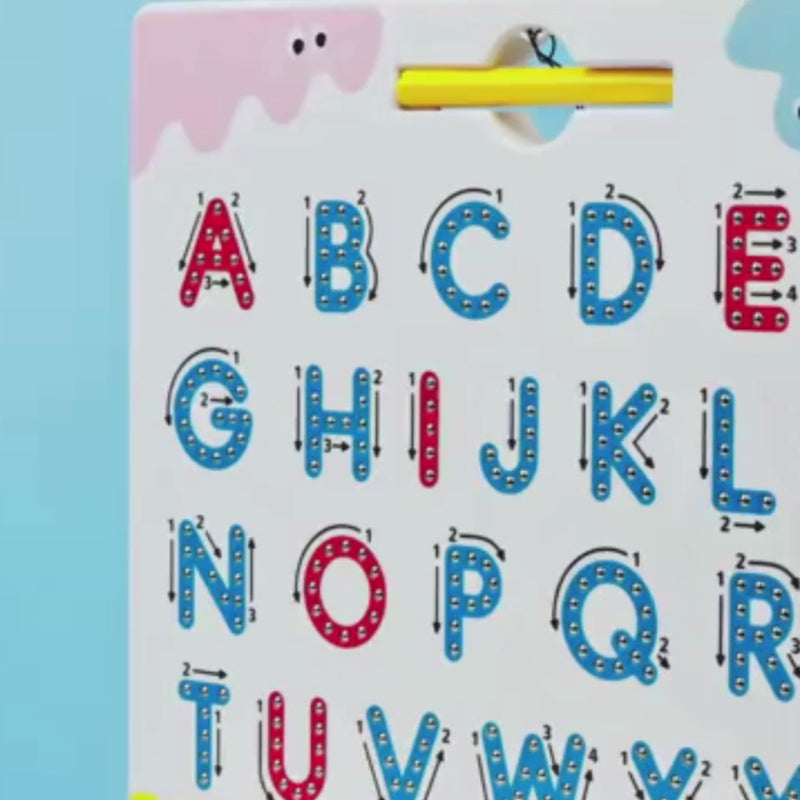 Tablero Educativo Magnético de Trazos para Niños Letras Motricidad Fina y Aprendizaje video
