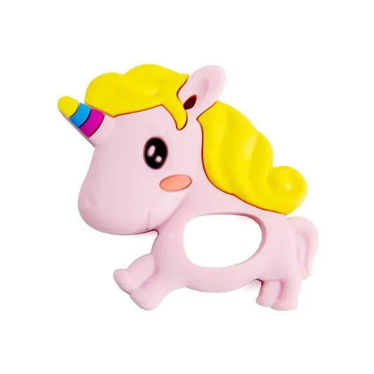 Pink Unicornio De silicona Bebé mordedera